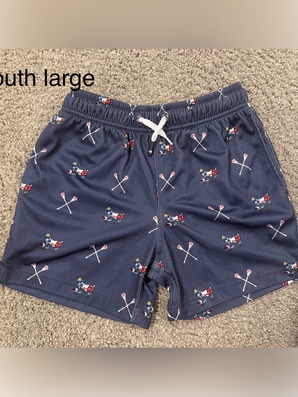 GOAT USA Navy Lacrosse Print Shorts